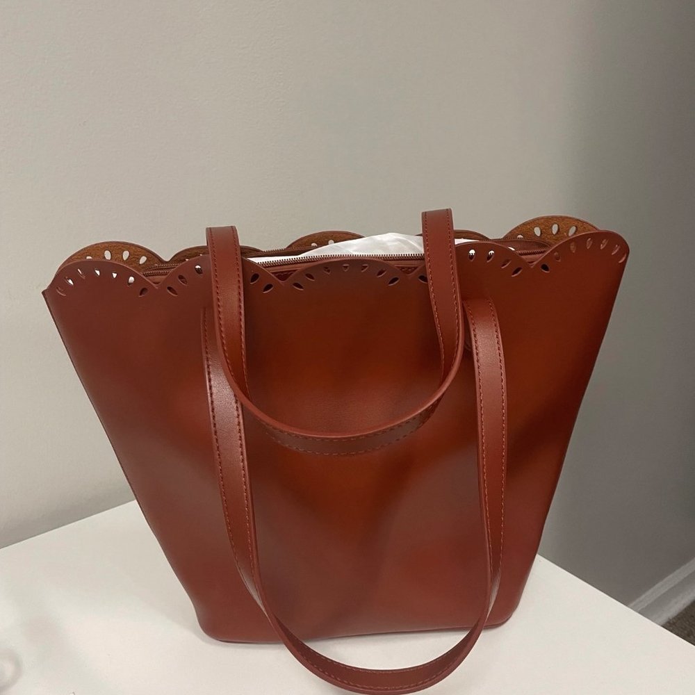 Large Tote Bag, Burnt Orange